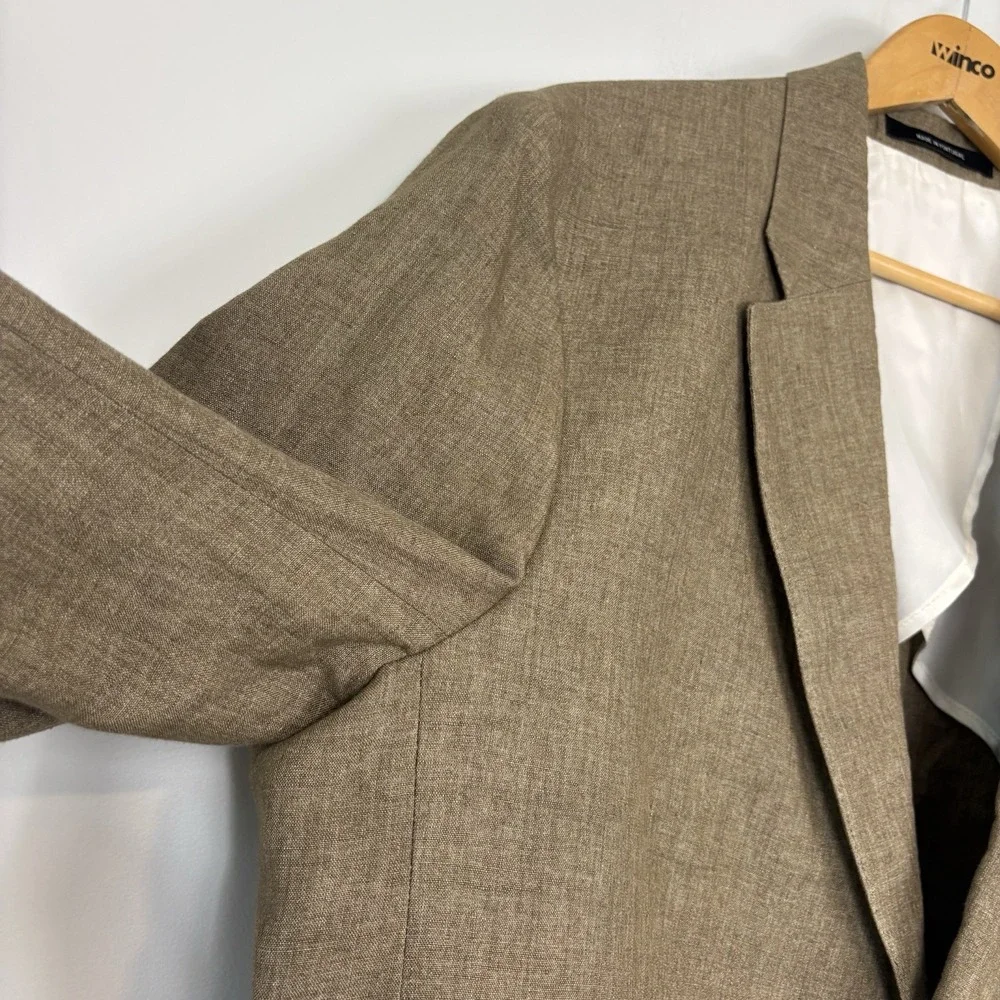 Todd Snyder Linen Sutton Jacket Sz 46L Sport Coat Blazer Unstructured Safari Tan